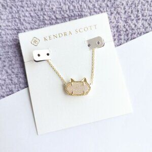 Kendra Scott Elisa Cat Gold Necklace Drusy